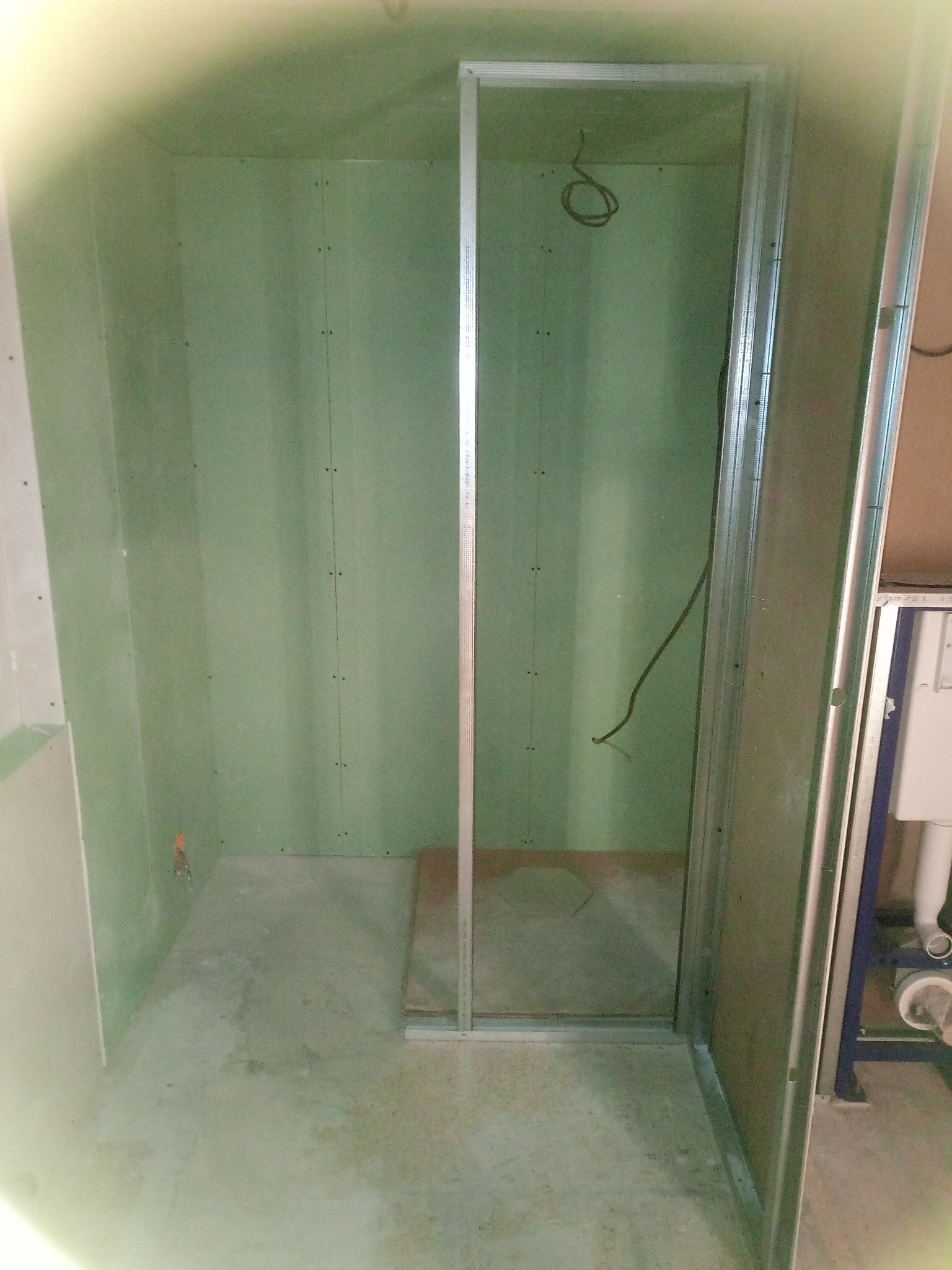 Douche en préparation